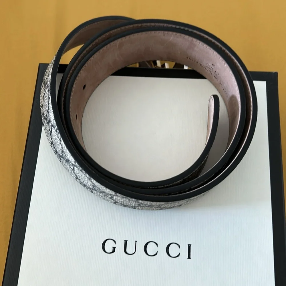 Gucci GG belt 💙🩶💙🩶EUC with box and dust bag - Picture 3 of 11